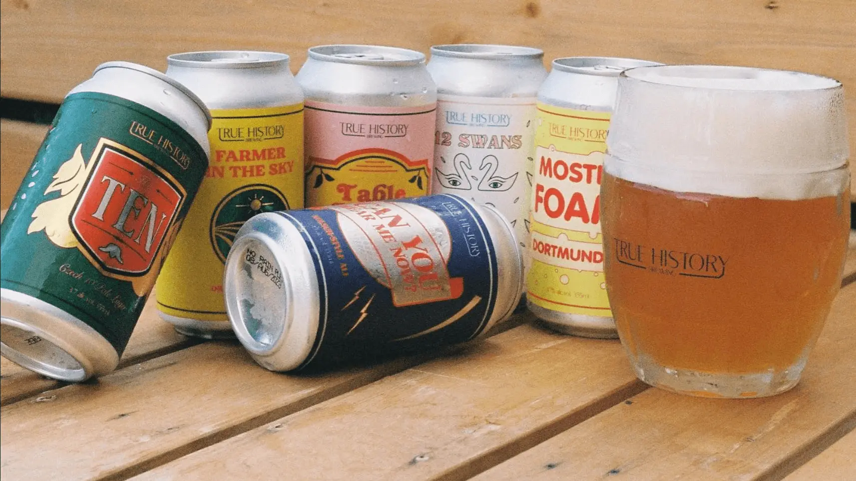 A selection of THB beer cans